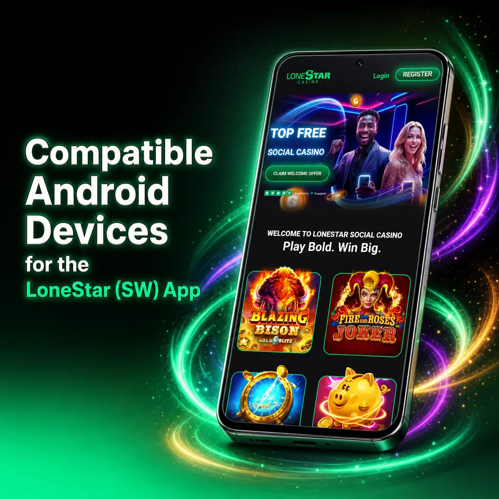 List of 10 Android devices compatible with the LoneStar (SW) App, including Samsung Galaxy S24 and Google Pixel 8