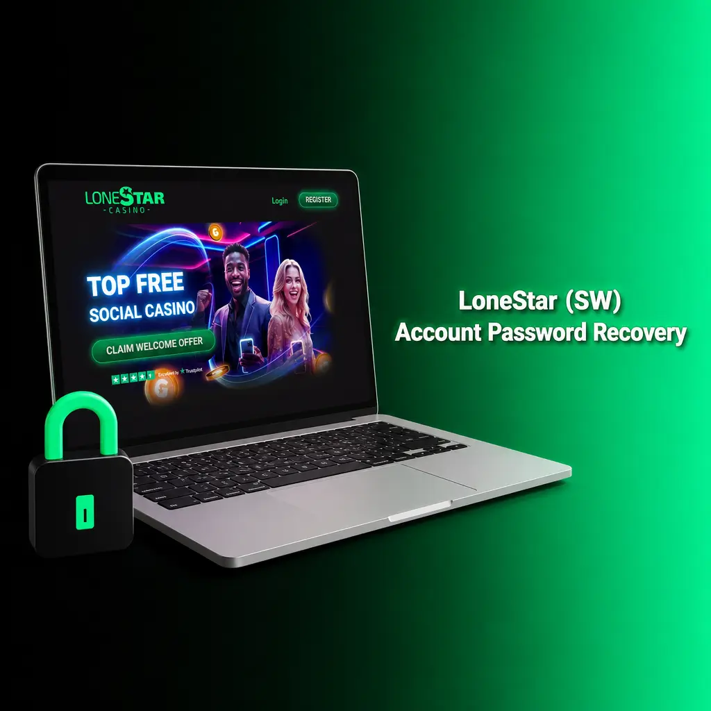 LoneStar (SW) account password recovery steps shown on website and app login screen for quick password reset