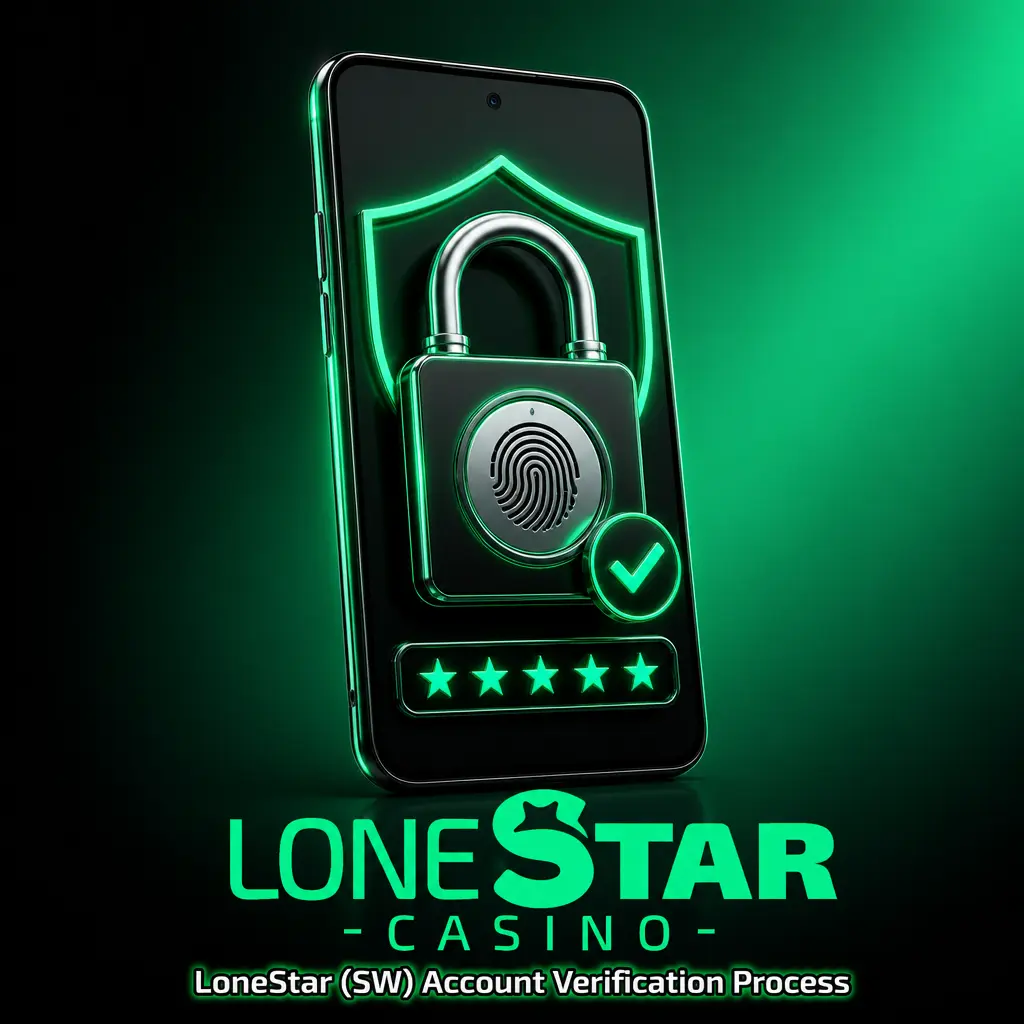 LoneStar (SW) account verification steps showing ID, address, and payment method checks for Sweeps Coins redemption