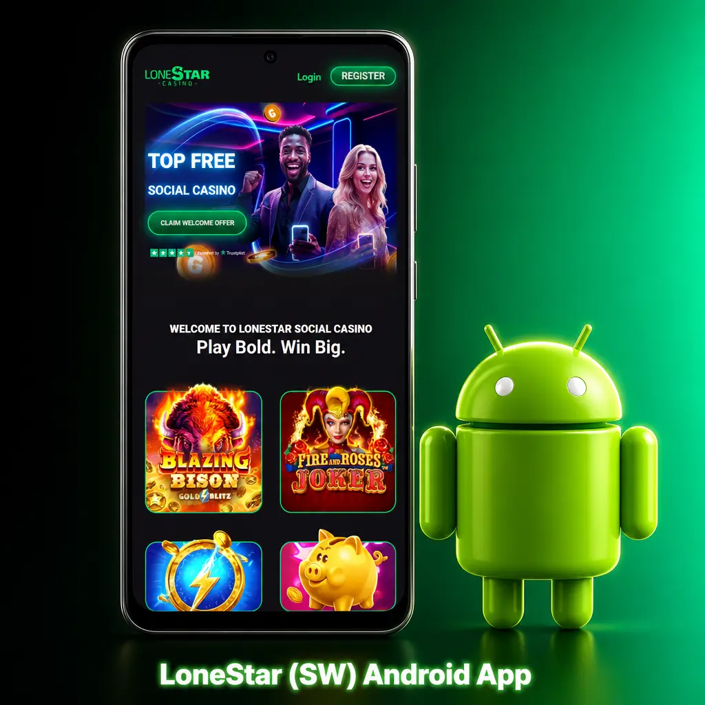 LoneStar (SW) Android app icon for free casino games and pick'em sports contests